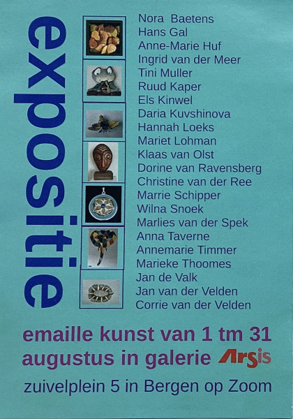 Emaille kunstexpositie in galerie Arsis - Bergen op Zoom