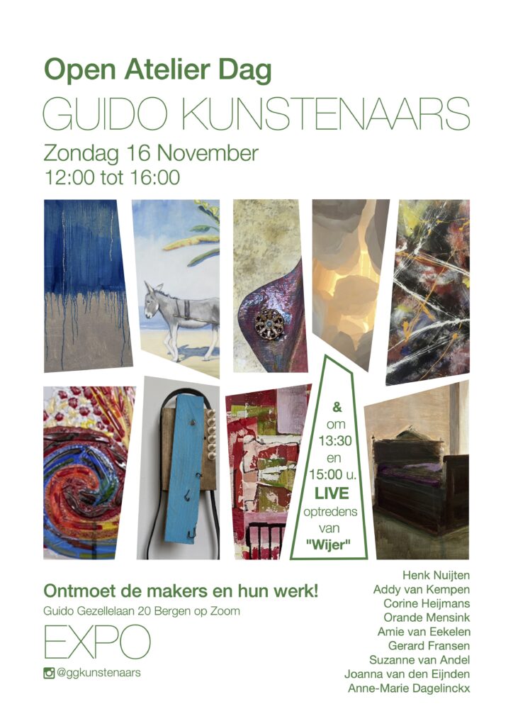 Open Atelier Dag Kunstenaars affiche - Bergen op Zoom