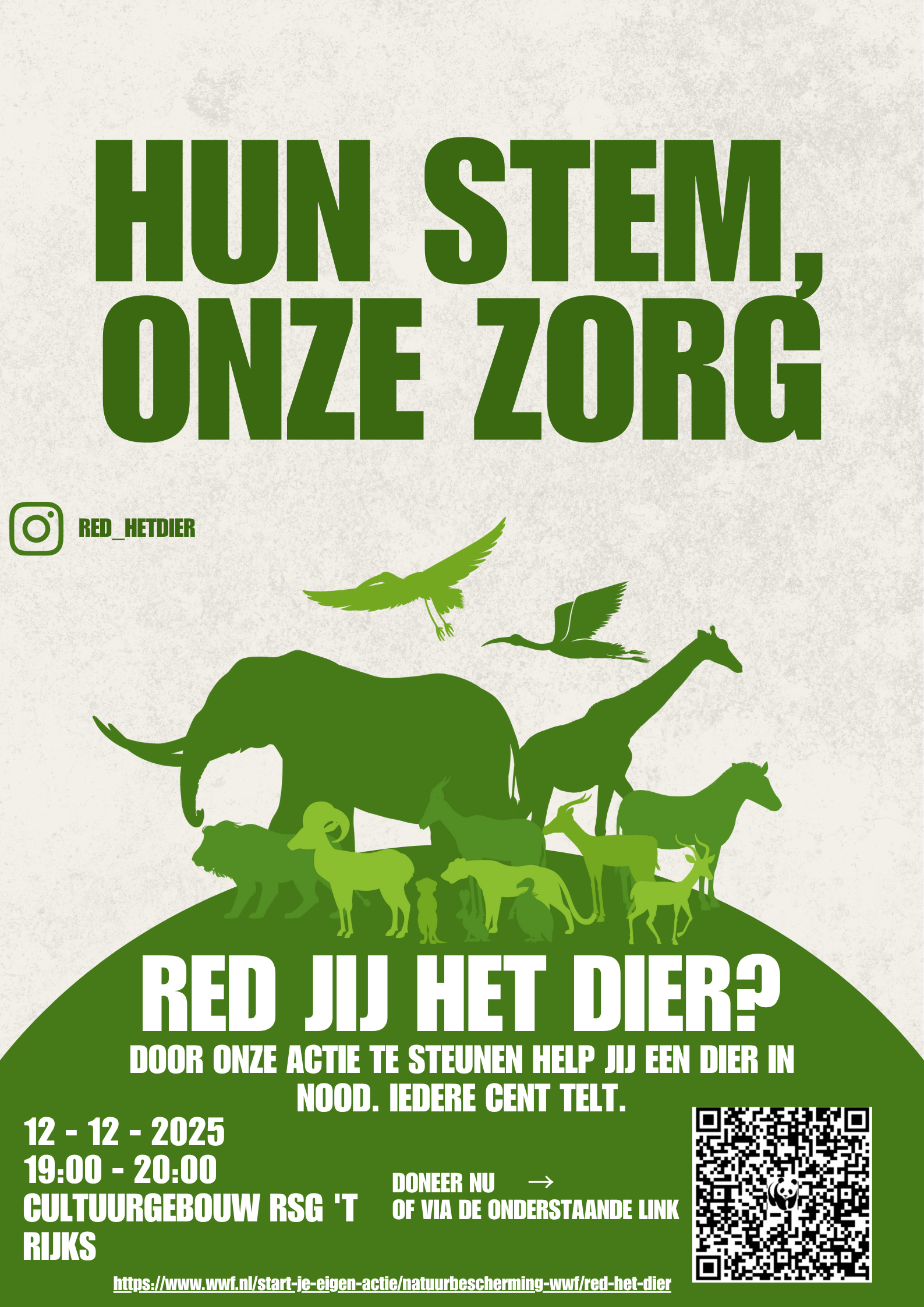 Promotieposter voor dierenbescherming evenement - Bergen op Zoom