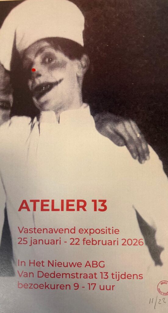 Clown-kostuum bij Vastenavend-expositie Atelier 13 - Bergen op Zoom