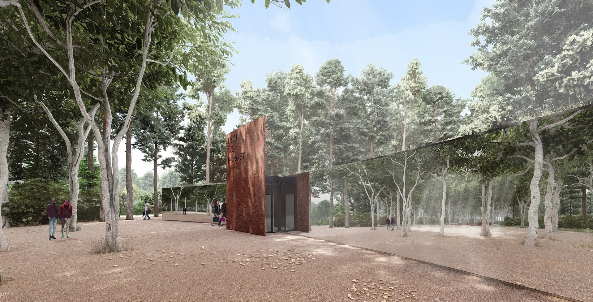 Moderne architectuur geïntegreerd in boslandschap - Bergen op Zoom